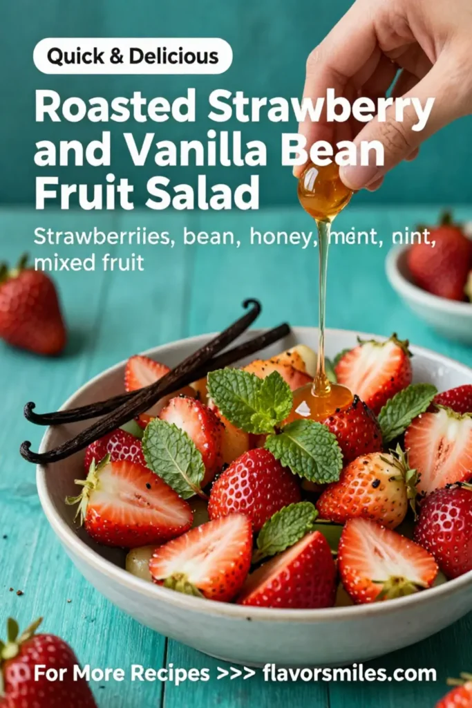 Fruit Salad: Roasted Strawberry and Vanilla Bean Fruit Salad in 15 Minutes