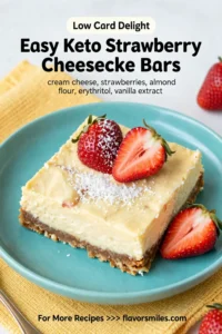 Easy Keto Strawberry Cheesecake Bars