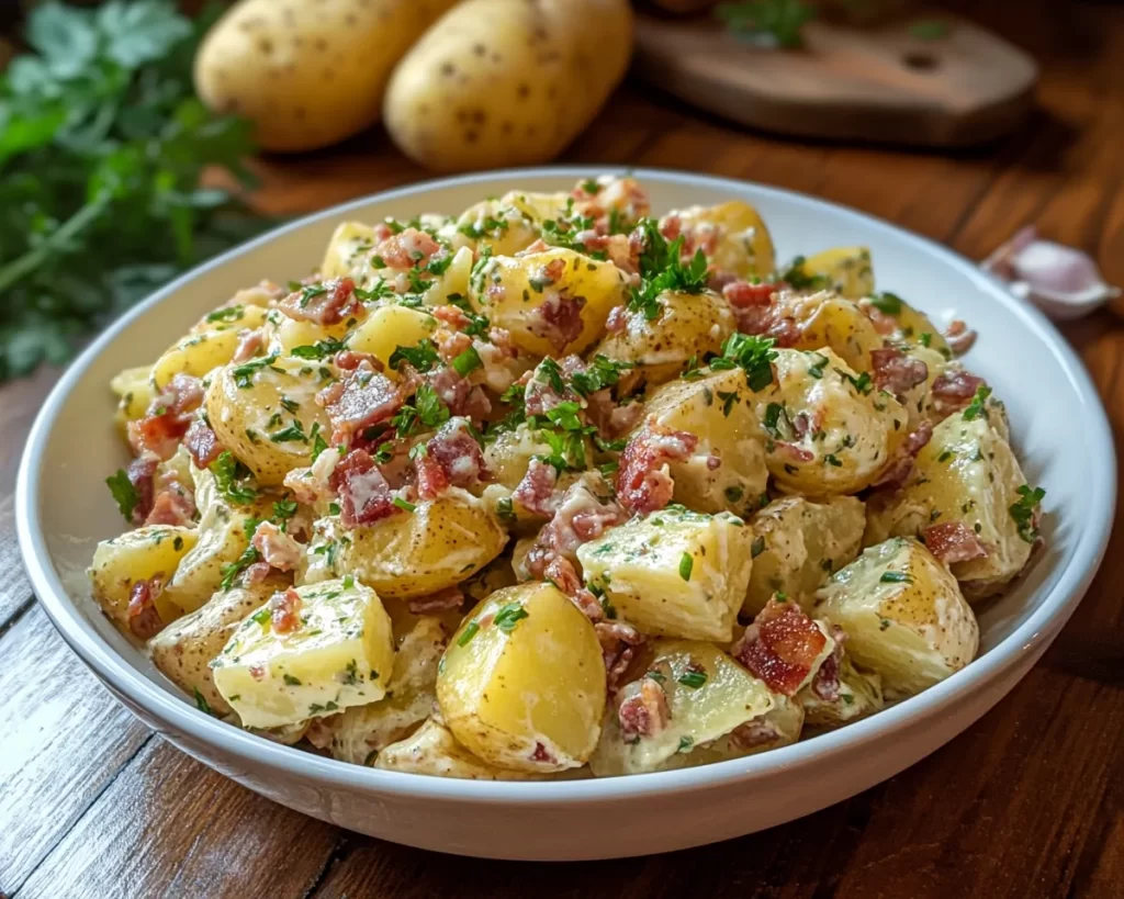 Potato Salad: Warm German Potato Salad With Bacon Vinaigrette in 25 Minutes