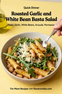 Pasta Salad: Roasted Garlic and White Bean Pasta Salad With Arugula in 20 Minutes