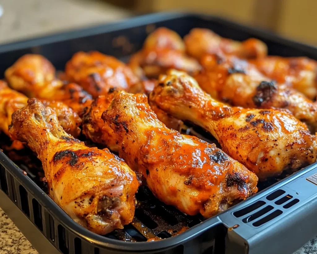 Chicken Recipes: Crispy Air Fryer Chicken Drumsticks With Buffalo Sauce in 25 Minutes