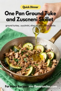 Ground Turkey Recipes: One Pan Ground Turkey and Zucchini Skillet in 20 Minutes