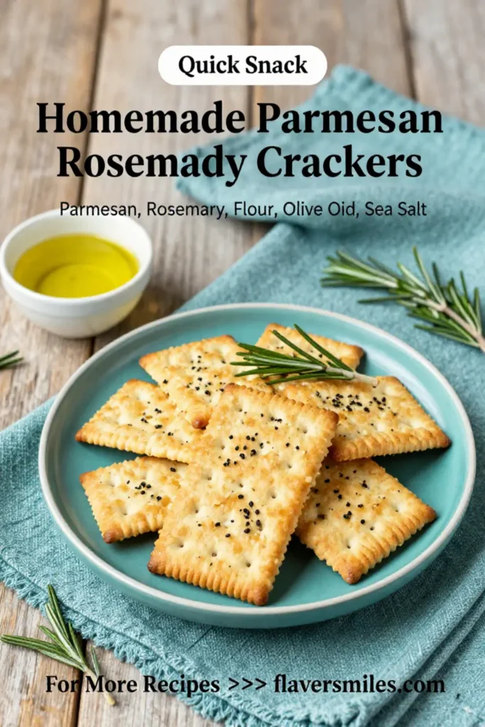 Homemade Parmesan Rosemary Crackers
