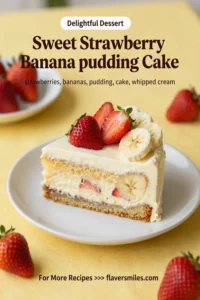 Sweet Strawberry Banana Pudding Cake