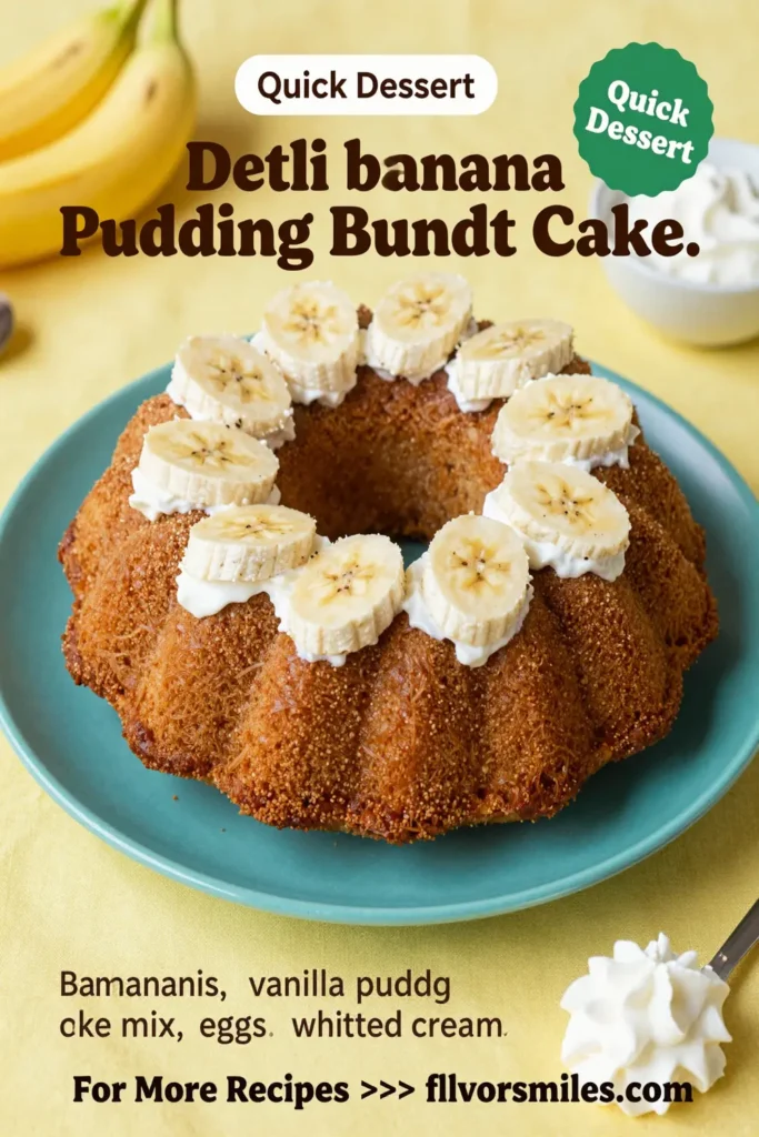 Delicious Banana Pudding Bundt Cake