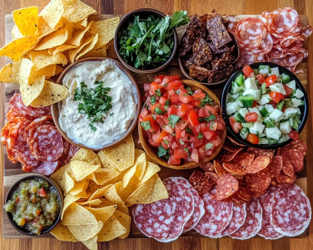 Charcuterie Board: Cinco de Mayo Chips Queso and Salsa Board in 20 Minutes