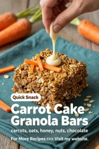 Carrot Cake: Carrot Cake Granola Bars With White Chocolate Drizzle in 20 Minutes