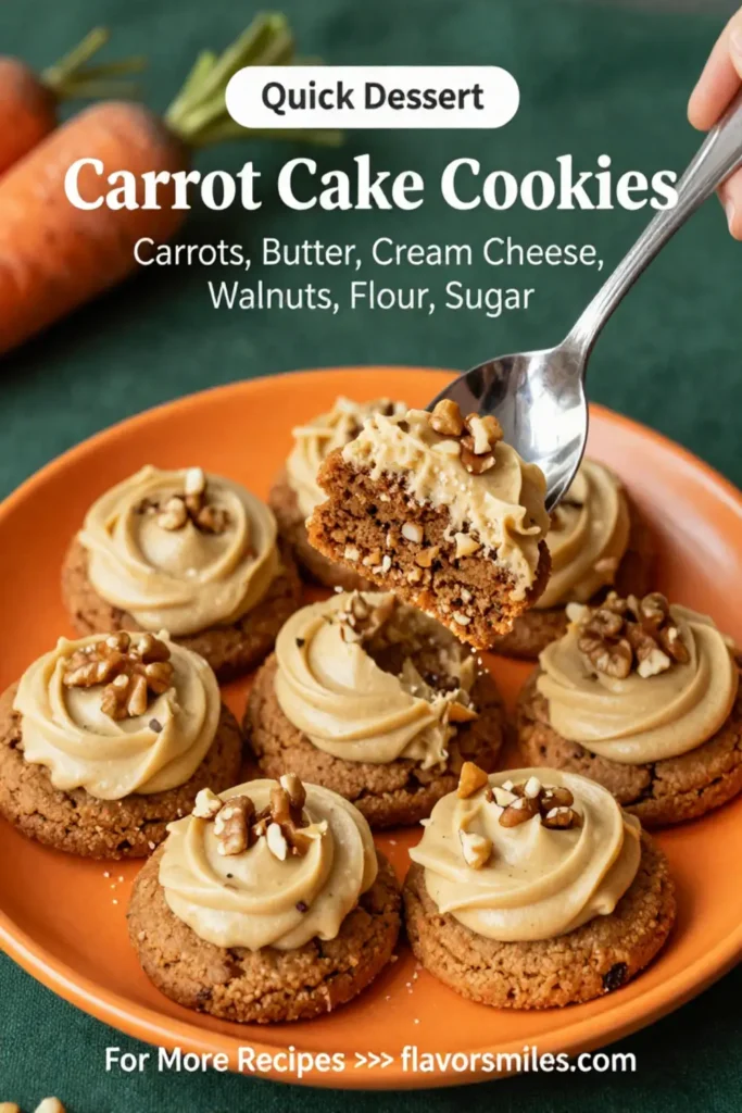Carrot Cake Recipe: Carrot Cake Cookies With Brown Butter Cream Cheese Frosting in 25 Minutes