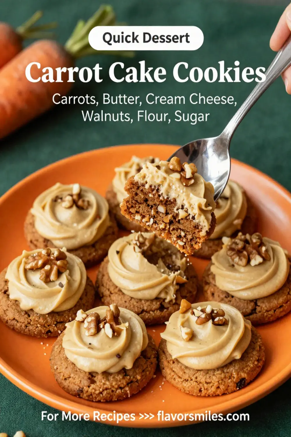 Carrot Cake Recipe: Carrot Cake Cookies With Brown Butter Cream Cheese Frosting in 25 Minutes