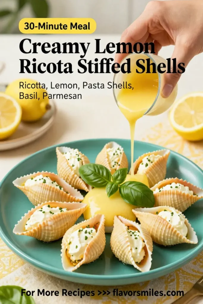Easy Dinner Recipes: Creamy Lemon Ricotta Stuffed Shells in 30 Minutes