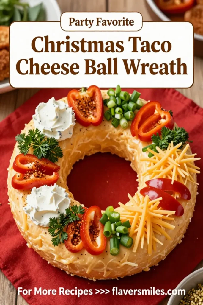 Christmas Taco Cheese Ball Wreath