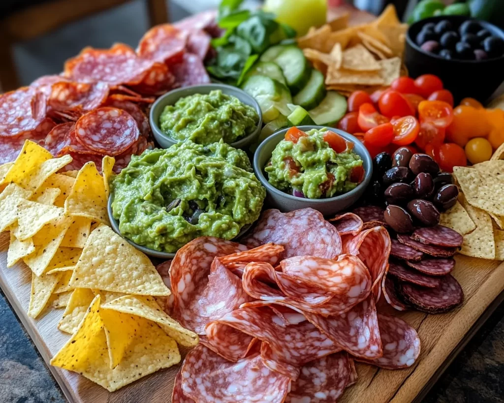 Charcuterie Board: Loaded Guacamole and Chip Cinco de Mayo Board in 20 Minutes