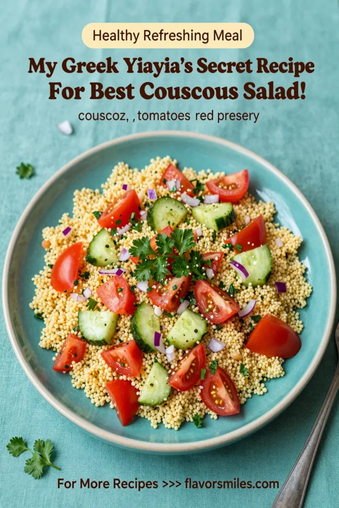 My Greek Yiayia'S Secret Recipe For Best Couscous Salad!