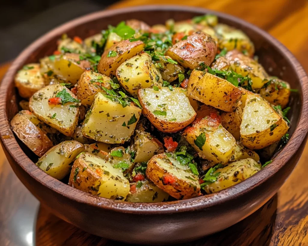 Potato Salad: No Mayo Herb and Dijon Roasted Potato Salad in 25 Minutes