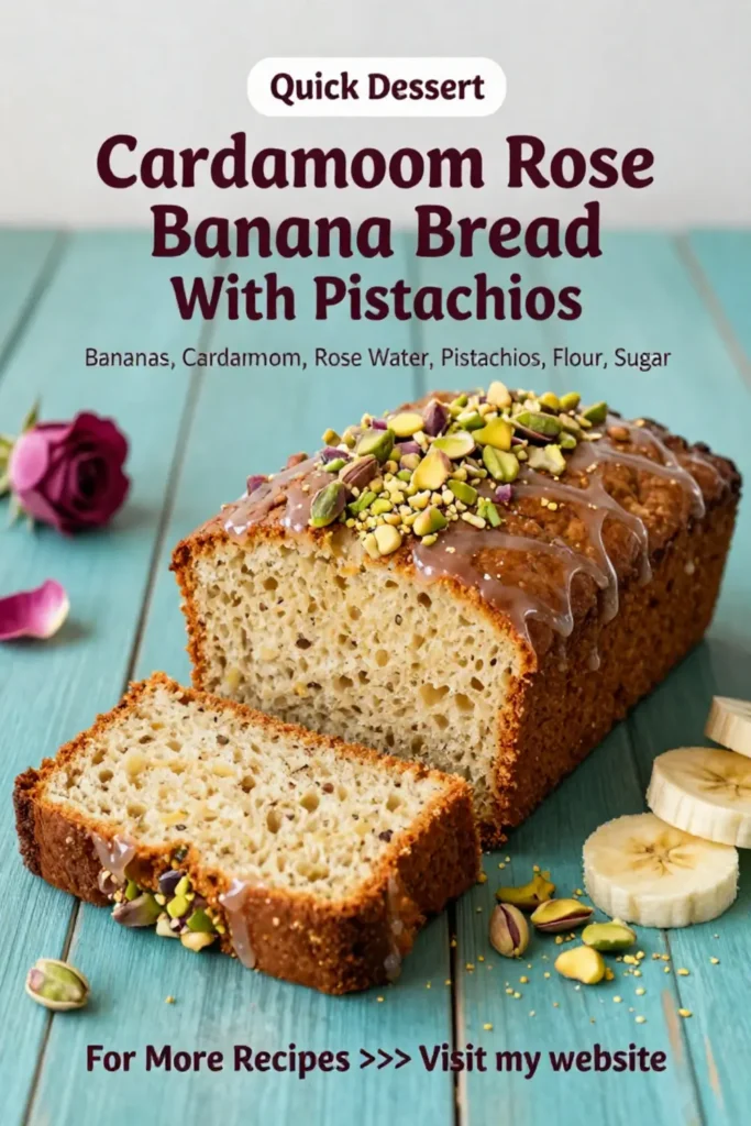 Banana Bread Recipe: Cardamom Rose Banana Bread With Pistachios in 35 Minutes