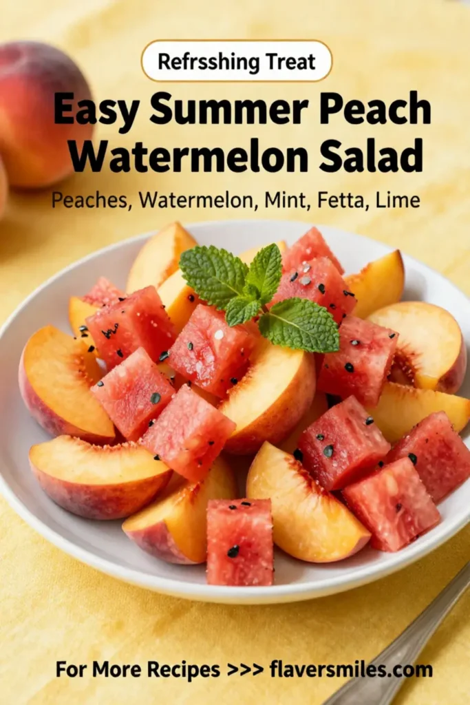 Easy Summer Peach Watermelon Salad