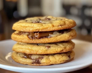 Chocolate Chip Cookies: Salted Caramel Stuffed Chocolate Chip Cookies in 30 Minutes