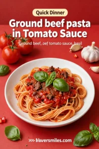 Ground Beef Pasta In Tomato Sauce