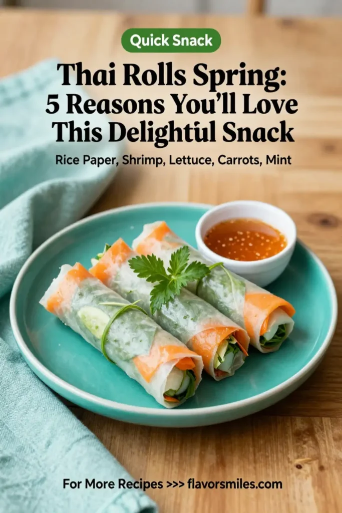 Thai Rolls Spring: 5 Reasons You'll Love This Delightful Snack