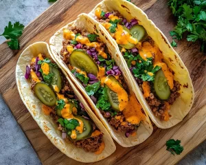 Dinner Ideas: Smash Burger Tacos With Pickles and Special Sauce in 20 Minutes