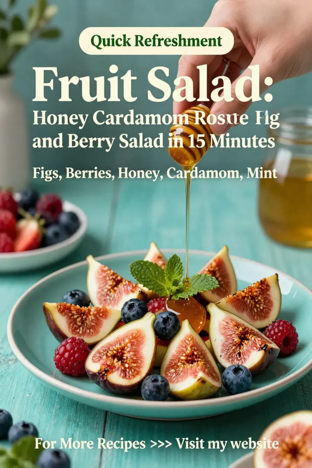 Fruit Salad: Honey Cardamom Roasted Fig and Berry Salad in 15 Minutes