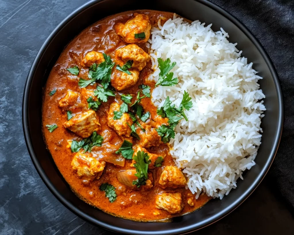 Crockpot Recipes: Crockpot Chicken Tikka Masala Over Basmati Rice in 10 Minutes Prep