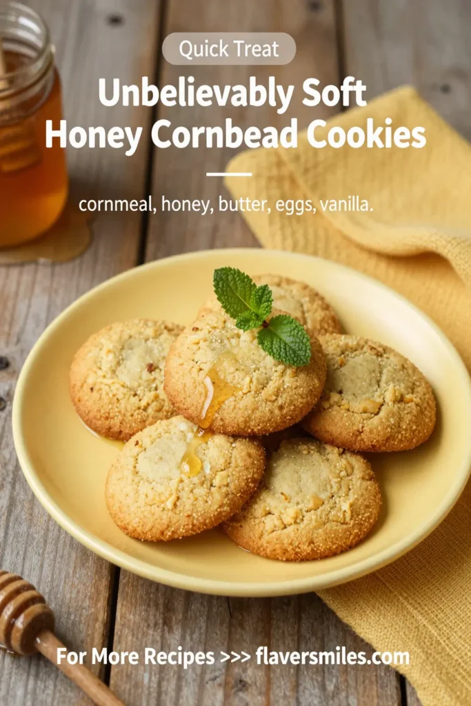 Unbelievably Soft Honey Cornbread Cookies