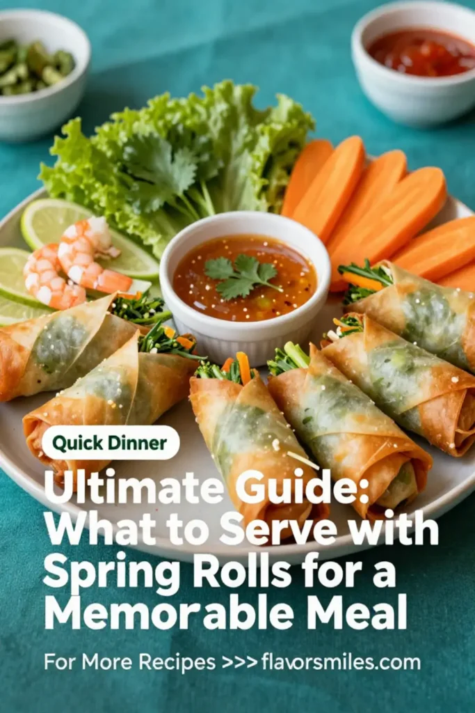 Ultimate Guide: What to Serve with Spring Rolls for a Memorable Meal