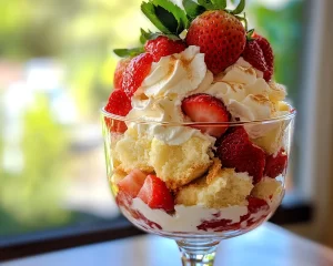 Strawberry Shortcake: Strawberry Shortcake Trifle With Angel Food Cake in 20 Minutes