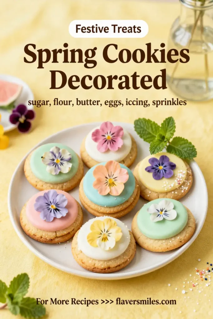 Spring Cookies Decorated Simple for a Cheerful Celebration