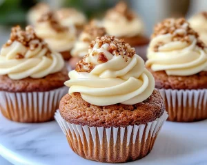 Carrot Cake: Cream Cheese Swirl Carrot Cake Cupcakes in 30 Minutes