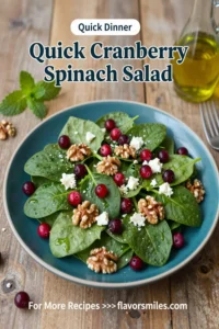 Quick Cranberry Spinach Salad