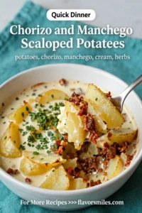 Scalloped Potatoes: Chorizo and Manchego Scalloped Potatoes in 40 Minutes