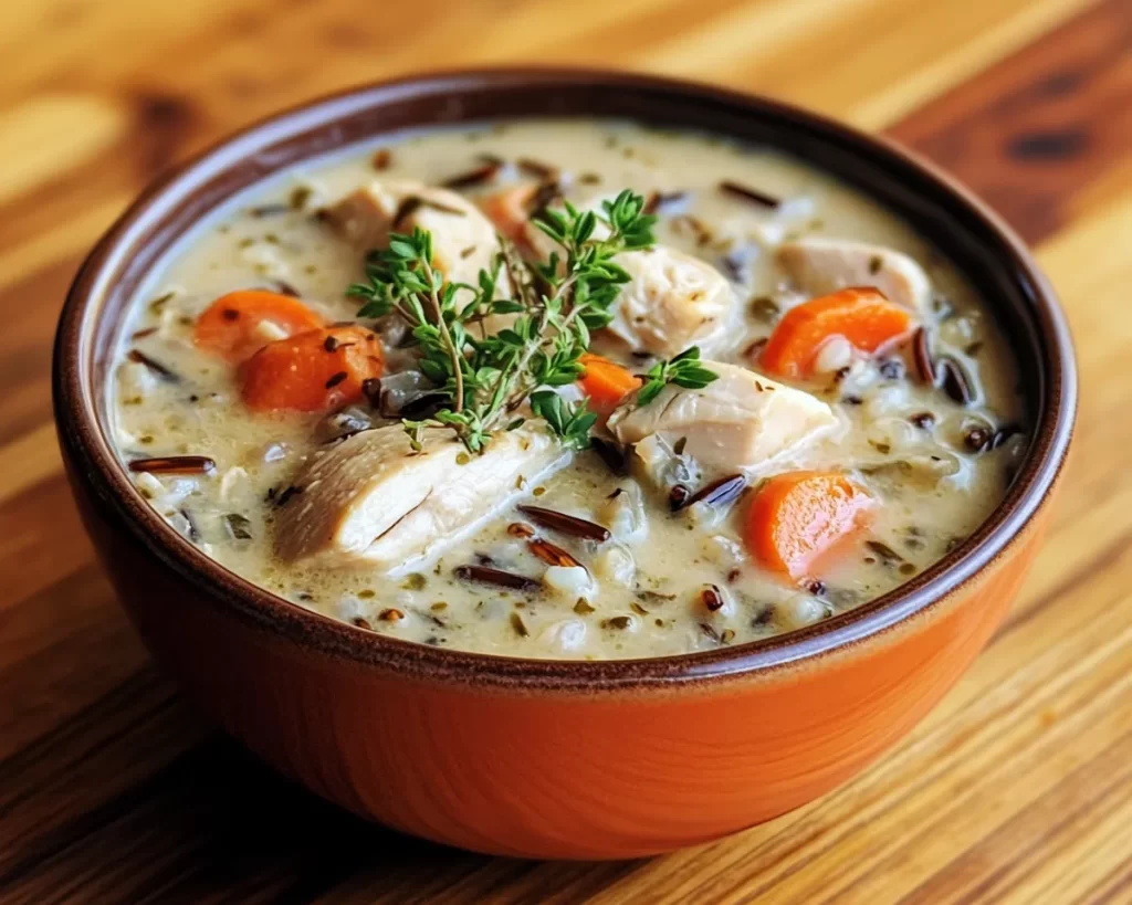 Dinner Recipes: Creamy Chicken and Wild Rice One Pot Soup in 30 Minutes