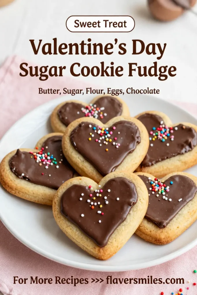 Valentine's Day Sugar Cookie Fudge