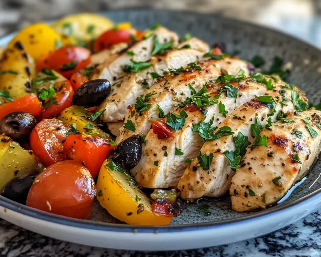 Mediterranean Diet Recipes: Seven Day Mediterranean Diet Chicken Meal Plan in 25 Minutes