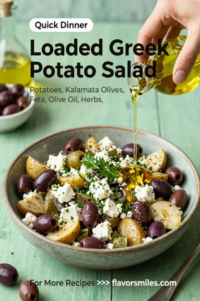 Potato Salad: Loaded Greek Potato Salad With Kalamata Olives and Feta in 20 Minutes
