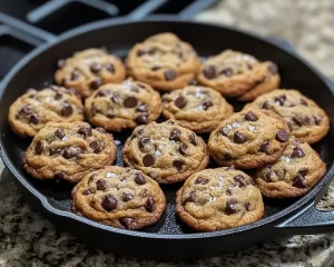 Chocolate Chip Cookies: Sea Salt Brown Butter Chocolate Chip Skillet Cookie in 25 Minutes