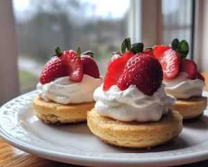 Strawberry Shortcake: Strawberry Shortcake Cookie Cups With Whipped Cream in 25 Minutes