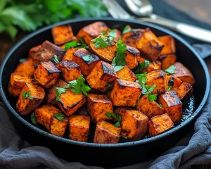 Sweet Potato Recipes: Air Fryer Cinnamon Maple Sweet Potato Cubes in 15 Minutes