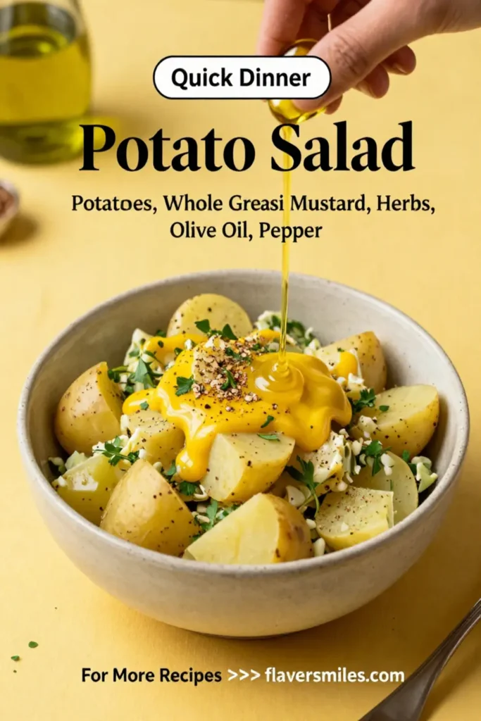 Potato Salad: French Style Potato Salad With Whole Grain Mustard in 20 Minutes
