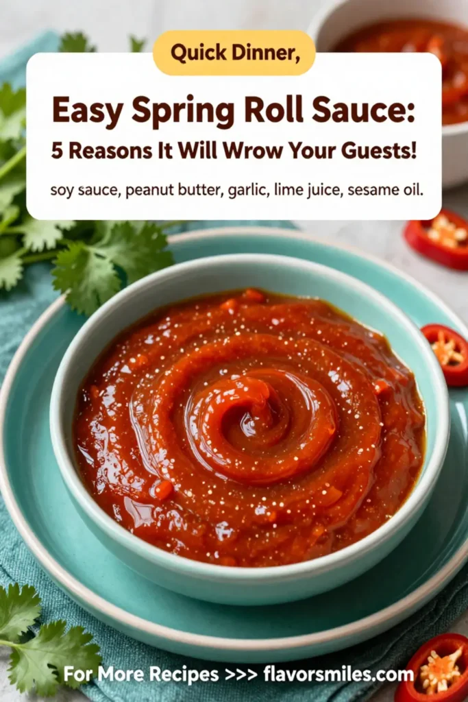Easy Spring Roll Sauce: 5 Reasons It Will Wow Your Guests
