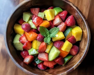 Fruit Salad: Honey Lime Tropical Fruit Salad With Mint in 10 Minutes