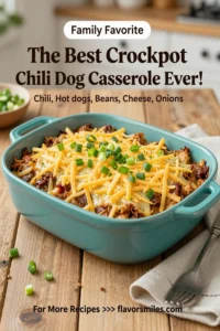 The Best Crockpot Chili Dog Casserole Ever!