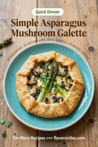 Simple Asparagus Mushroom Galette