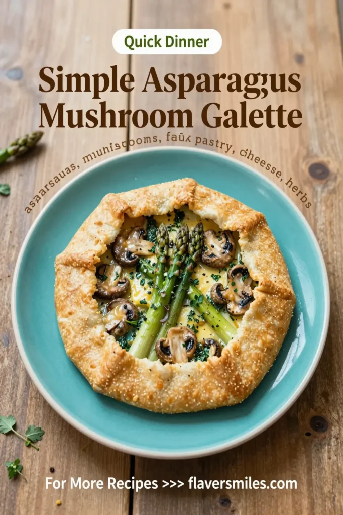 Simple Asparagus Mushroom Galette