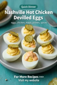 Deviled Eggs: Nashville Hot Chicken Deviled Eggs With Pickles in 25 Minutes