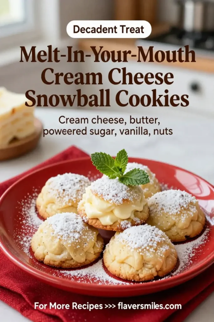 Melt-In-Your-Mouth Cream Cheese Snowball Cookies