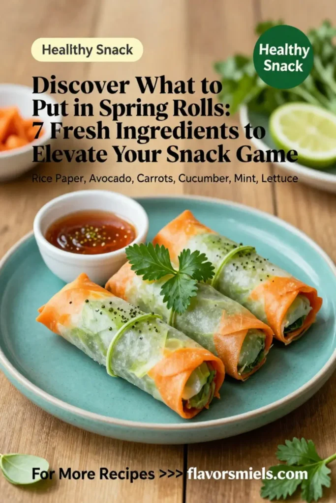 Discover What to Put in Spring Rolls: 7 Fresh Ingredients to Elevate Your Snack Game