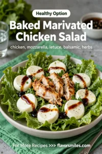 Baked Marinated Chicken Salad with Mozzarella and Balsamic Vinaigrette